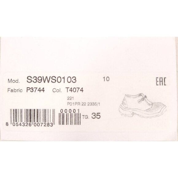 MM6 Maison Margiela Chunky Oxfords 35 US 5 Women's Burgundy New - Picture 11 of 14